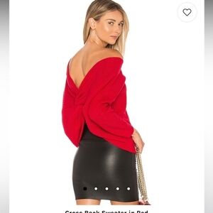 Majorelle cross back red sweater Small